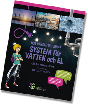 Omslaget till boken System för vatten och med en tecknad tjej i förgrunden.